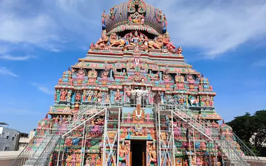 Koodal Azhagar Temple, City center, near Periyar Bus Stand, Madurai, Tamil Nadu