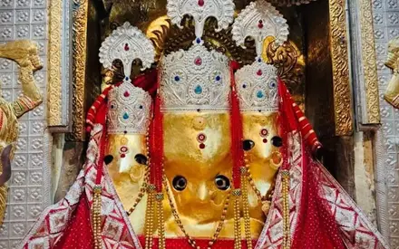 Baglamukhi Mata Temple Nalkheda, Maa Baglamukhi Mandir Road / Chapiheda Road, banks of Lakhundar River, Nalkheda, Agar Malwa, Madhya Pradesh