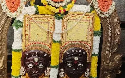 Kollapur Papagni Mata Temple, Kollapur town, banks of Krishna River, Nallamala forest area, Kollapur, Nagarkurnool, Andhra Pradesh