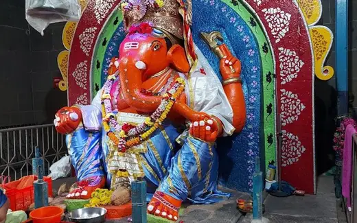 Dholya Ganpati Temple Wai, Ganpati Ali (Ganpati Ghat / Brahmanshahi area), Wai, Satara, Maharashtra